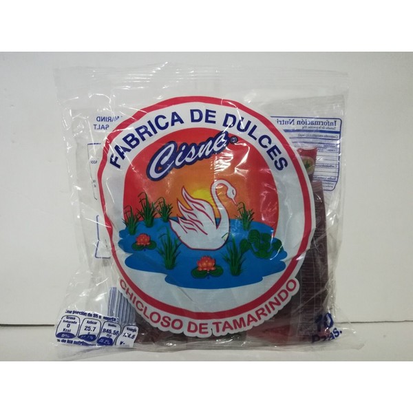 Cisne Tamarindo taffy 10 Pieces Tamarind Pulp Mexican Candy 1 Package