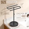 Aetyord Z-Shape Countertop Towel Holder - Height Adjustable for Bathroom/Kitchen/RV