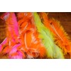 Hareline Rabbit Strips Black/FL Chartreuse, 4 Pieces, Fly Tying Material
