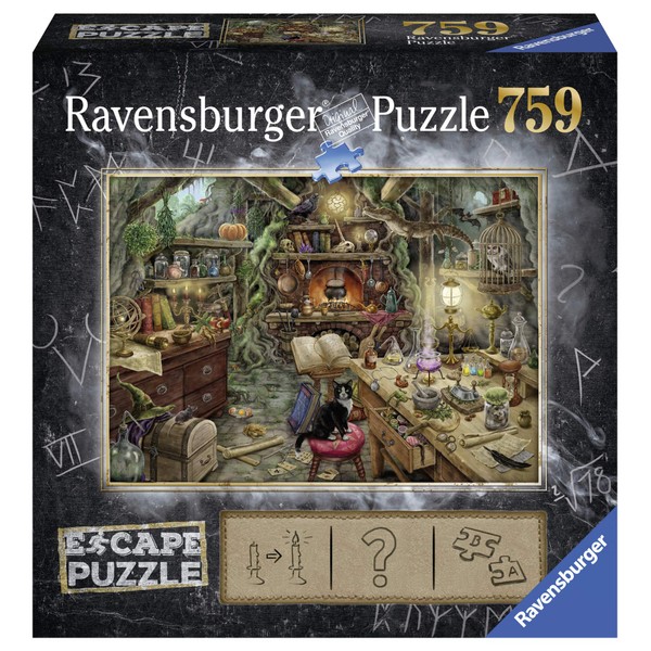 Ravensburger Escape Puzzle The Witches Kitchen 759 Piece Jigsaw Puzzle for Kids and Adults Ages 12 and Up - An Escape Room Experience in Puzzle Form Multi ,27" x 20"