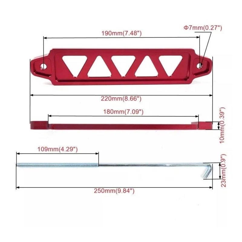 Unbranded Car Battery Hold Tie Down Bracket Mount Battery Hold