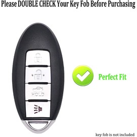 AYGUCEKE TPU Protective Key Fob Cover Case Compatible with Nissan 2007-2012 Altima 2009-2014 Maxima Murano for Infiniti FX35 FX37 FX50 G25 G35 G37 Q40 Q60 QX70 Smart Key Fob (Red)