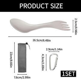 Titan Ultralight Camping Spork, Travel Cutlery, Cutlery for Travel, Environmentally Friendly All-in-One Fork Spoon for Backpacking, Hiking, Outdoor Activities, Outdoor Cutlery for Travel, Camping
