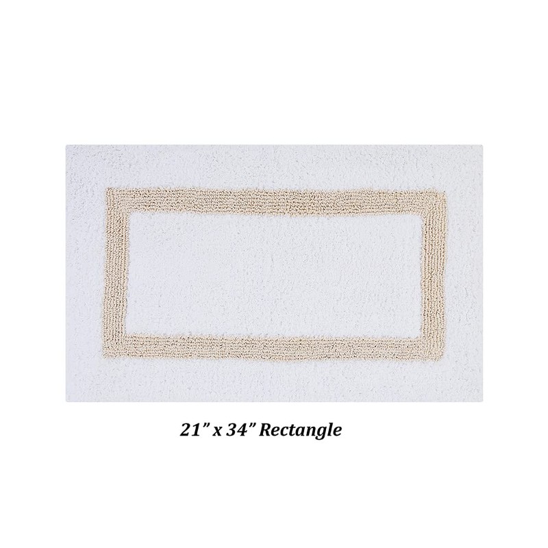 Better Trends 100% Cotton Hotel Collection Bath Mats, White &