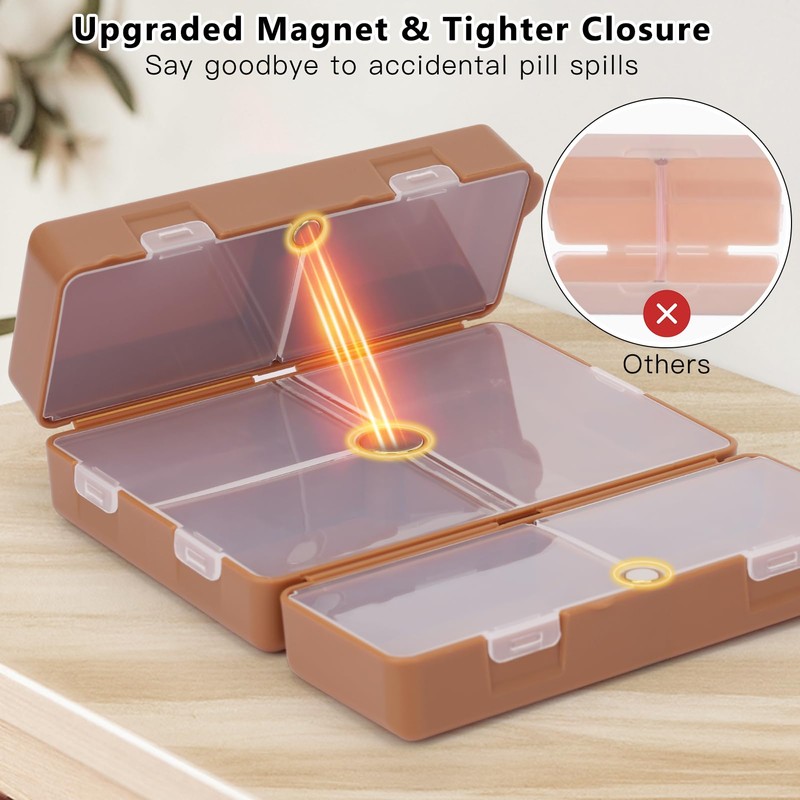 FYY FYY Daily Pill Organizer,7 Compartments Portable Pill Case Travel