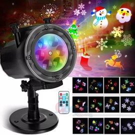 Unbranded DJ Strobe Light Flash Light Club Stage Lighting Party Disco Birthday Xmas Rave - 12 Themes Projector Lamp