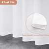 UFRIDAY White Fabric Long Shower Curtain Liner 72 x 78