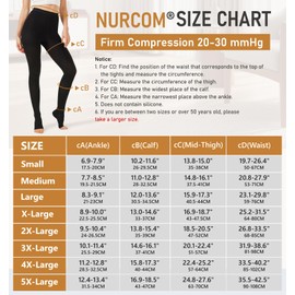 NURCOM 20-30 mmHg Compression Pantyhose for Women & Men, Open Toe Medical Compression Stockings, Waist High Opaque Compression Tights, Graduated Support for Varicose Veins, Edema, DVT, Post Surgery