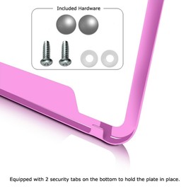 Au-TOMOTIVE GOLD Logo Stainless Steel License Plate Frame for Honda (Pink)