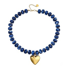 joymiao Beaded Necklace for Women Chunky Beaded Necklace Big Bead Necklaces
