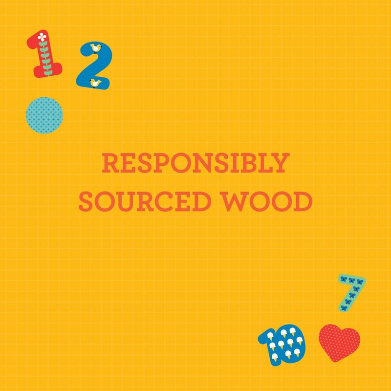 Petit Collage Multi-Language Numbers + Shapes + Colors Wooden Tray