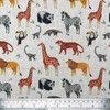 TRIXES Cotton Fabric - Natural Safari Design - Embroidery Fabric