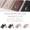 Naru Dinosaur Metal Brooch Pass Case with Reel Ladies' Card