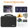 ENGPOW Fireproof Money Box,Hard Case Fireproof Box with Fireproof Zipper＆Lock,6400°F