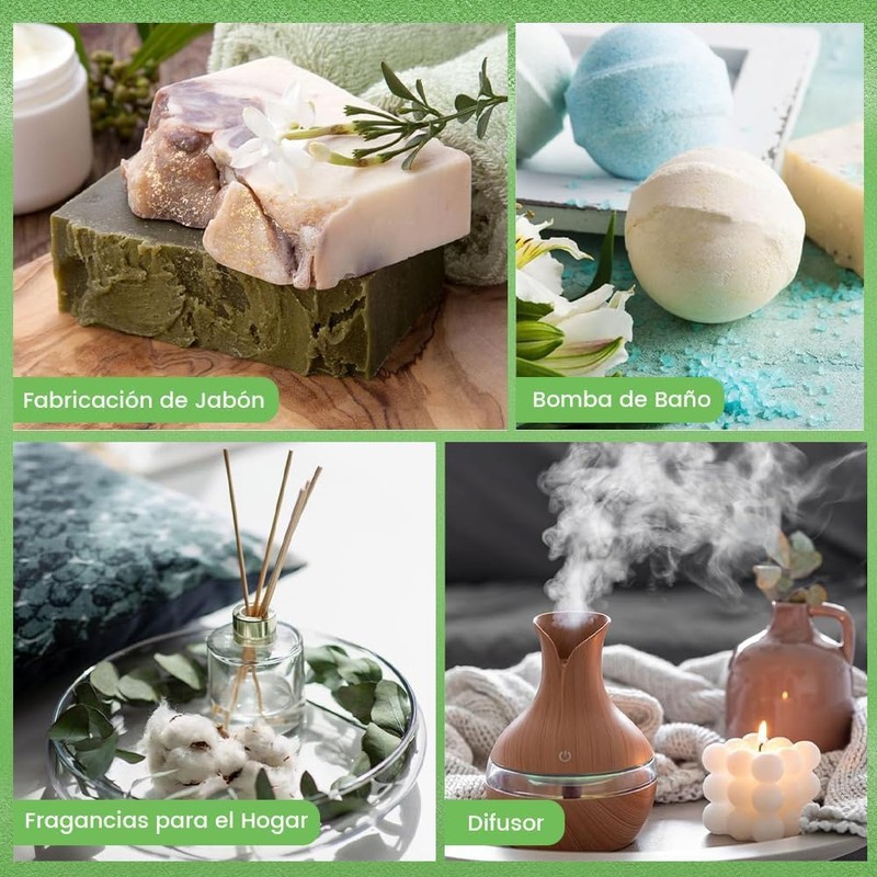 Aceites esenciales 100% naturales 6 piezas – Lavanda, Naranja, Eucalipto,