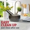 Priority Chef 1.5 Cup Black Granite Mortar And Pestle Set