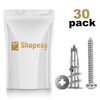 Shopexa 30pk Plasterboard Fixings & Screws, Metal & Self Drill