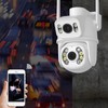 Security Camera WiFi Dual Lens 6MP Night Vision HD 110‑240V