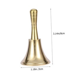 jojofuny Christmas Hand Bell for Party and Restaurant Vintage Brass Call Bell with Comfortable Grip Sound for Bar and Hotel Use Decorative Desktop Ornament
