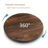 MAGIGO 15 Inches Black Walnut Wood Lazy Susan, Solid Wooden