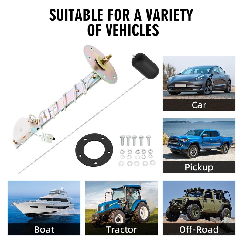 Marine Fuel Sending Unit with Float - 0-90 Ohms, Boat
