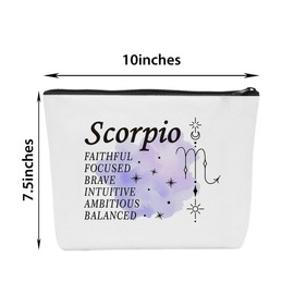 Women Gifts for Birthday Sisters Gift from Sister Mother's Day Make Up Bags for Women Astronomy Constellations Witchy Gifts Scorpio Cosmetic Bags for Friends (1 Pcs)