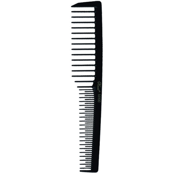BARBER BEAUTY SALON KREST SPECIALTY HAIR STYLING CUTTING COMB #6000 - 1 PC BLACK