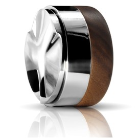 Clara Coffee Distributor for perfect extraction of espresso, coffee distributor in 58.5 mm, for espresso in barista quality, stainless steel and wood (58.5 mm nut)