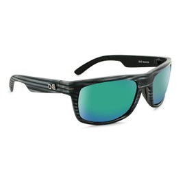 Optic Nerve, Timberline, Unisex Sports Sunglasses - Matte Driftwood Grey Frame, Polarized Smoke with Green Mirror Lens