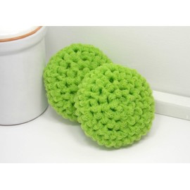 Lime Green Reusable Nylon Dish Scrubbies Set of 2