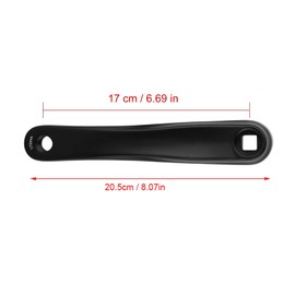RiToEasysports Bike Left Crank Arm, 170mm Bike Aluminum Alloy Left Single Chain Crank Arm Replacement Accessory (Black)