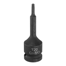 HARFINGTON T20 Torx Bit Socket 1/2" Drive 6 Point Torx Star Screwdriver Socket Adapter CR-MO Steel Lengthen Impact Bit Sockets for Electric Ratchet Wrenches Fastening Screws