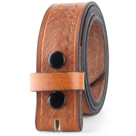 F&L CLASSIC Western Belt without buckle for men – Full Grain Leather Cowboy Belts for jeans - One Piece Leather strap belt, USA,2022-05, size 42