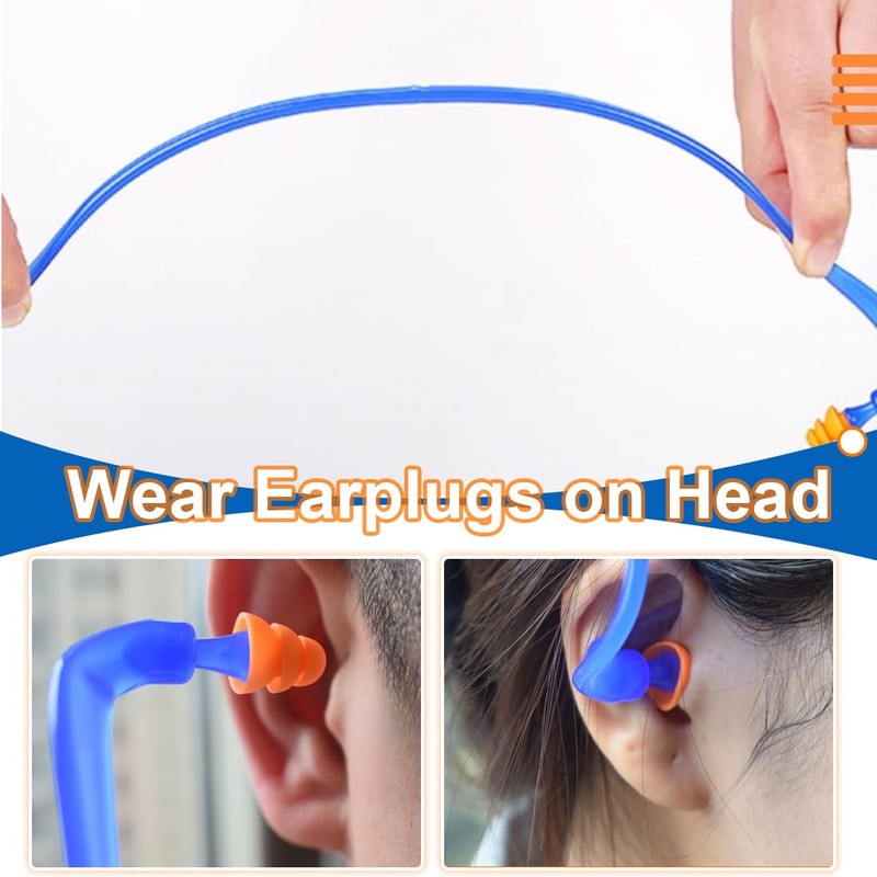 4 Ear Plugs for Comfortable, Pressure-Free, Noise Reducing Hearing Protection