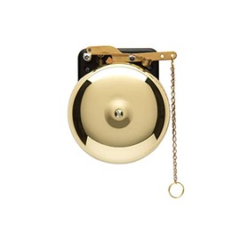 Bevin Bells Brass Trip Gong | Traditional Prize Fighter 6" Boxing Bell | Loud & Made of Steel & Brass | Boxing Training and Warning Device in One | Man Cave / Bar Accessory | Made in USA