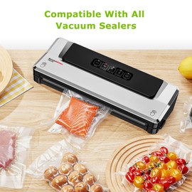 Bonsenkitchen Vacuum Sealer Bags, 40 Pcs 20 x 30 CM Precut Food Sealer Bags, Commercial Grade, BPA Free, Heavy Duty, Customized Size Vacuum Bags for Vac Storage, Meal Prep or Sous Vide Cooking, VB32
