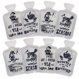 MIJOMA Set of 8 Hand Warmers for Bending, Reusable Pocket Warmers for Children and Adults, Heat Bending Cushion with Trendy Motifs, for Cold Days on the Go (Winter Season, 11.5 x 6.8 cm)