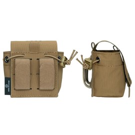 TOPTACPRO Tactical Frag Grenade Pouch Single Small Tool Carrying Bag for Duty Belt MOLLE Vest and Backpack (Coyote Brown)