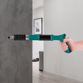 CNCEST Nail Wall Fastening Tool,Mini Portable Home Fit Up Metal Plate Nailer Multi-Function Wall Fastening Tool (Black+Green)