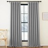 NICETOWN Faux Linen Light Grey Blackout Curtains, Hook Belt/Rod Pocket/Back