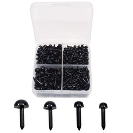 YFFSFDC Stuffed Animal Eyes, Doll Eyes, Doll Eyes, Teddy Bears, Teddy Eyes, Nose for DIY, Sewing, Handicrafts, Handicrafts, Parts, Materials with Convenient Storage Case, Round, Approximately 616 Pieces