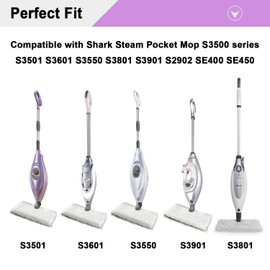 Extolife 4 Pack Steam Mop Pads Replacement for Shark Steam Pocket Mops S3501 S3601 S3550 S3801 S3901 S3601D S3801CO S3901D S3455K S2902 SE450