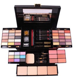 MUUZONING 39 Colours Mix Eyeshadow Concealer Lip Gloss Pressed Powder and Powder Blusher Makeup Palette Set Kit - Makeup Toiletries Palette For Daily Use N406