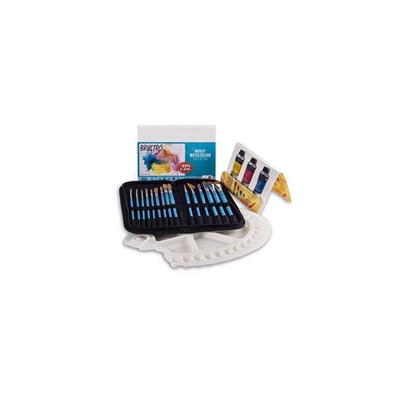 Brustro Artists Watercolor Cotton Paper A5 300 20 Well Palette