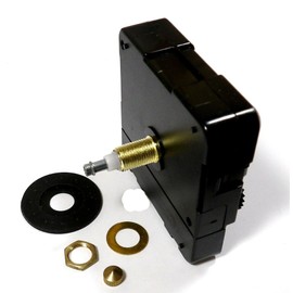 High Torque Quartz Clock Movement (Silent Sweep) Extended Shaft for Long Hands - Medium Shaft - 7/16", Wall Clock, Wood Craft