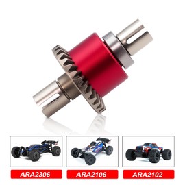 2PCS Assembled Differential Gear Upgrade for Arrma 1/14 Typhon Grom, 1/16 Mojave & 1/18 Granite Grom RC Cars (Red)