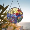 Wildflowers Sun Catcher RVEAFA Stained Glass Window Hanging Plant Lover