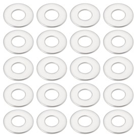 YINETTECH Pack of 100 304 Stainless Steel Washers M5 x 12 mm Round Sealing Washer Spacer for Home Office Shop Factory Screws Hardware and Lock Repair