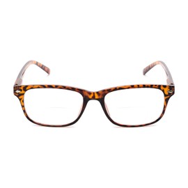 Retro Square Bifocal Reading Glasses in Brown Tortoise by Readers.com | The Williamsburg | +1.75