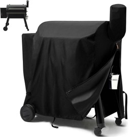 Pellet Grill Cover for Traeger Pro 22/575 Series with Waterproof Zipper, 600D Fade Resistant & Rip-Proof Smoker Fabric, Full-Length Grill Accessories for Century 22 and More (Cover Only)